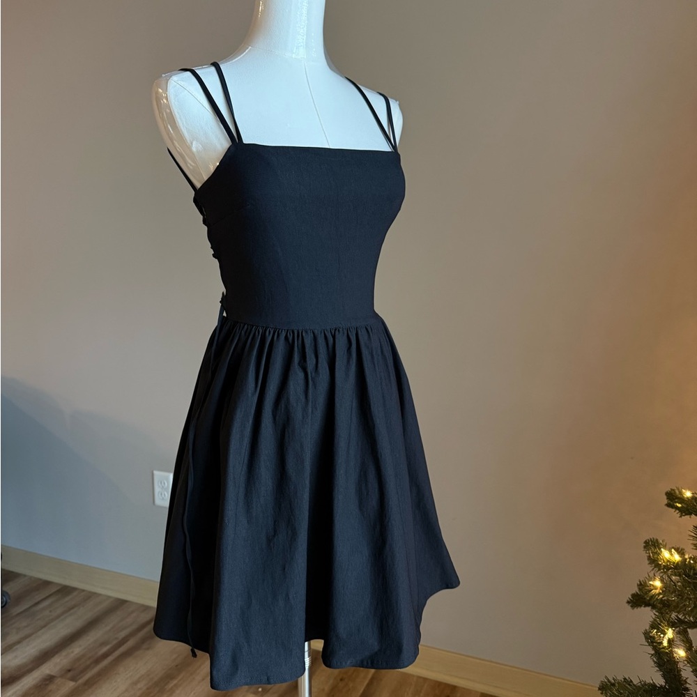 ASOS Black Strappy Mini Dress